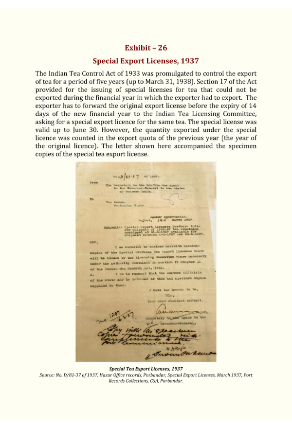 Exhibit - 26: Special Export Licenses, 1937
