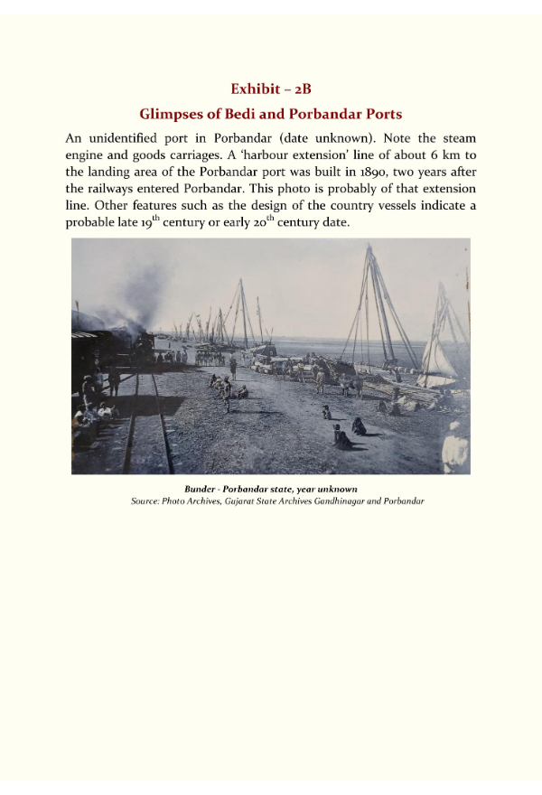 Exhibit - 2B: Glimpses of Bedi and Porbandar Ports