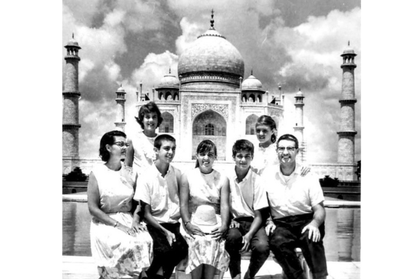 The family photo at the Taj Mahal, 1964