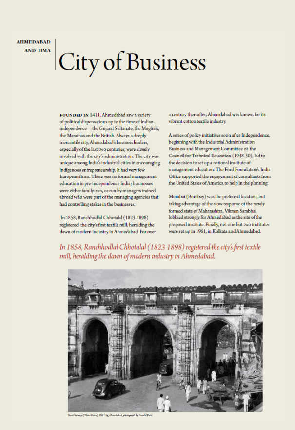 Panel 6: Ahmedabad and IIMA - City of Business
